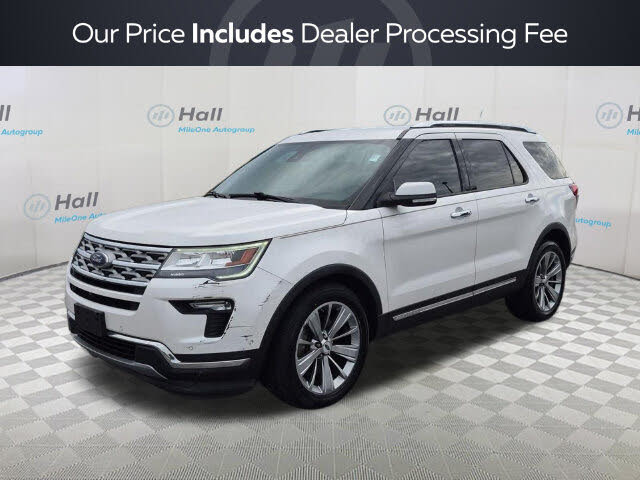 White Platinum Clearcoat Metallic 2018 Ford Explorer SUV / Crossover Front-Wheel Drive 6-Speed Automatic