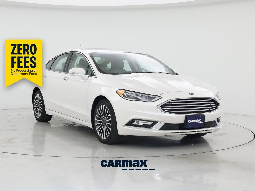 White 2017 Ford Fusion Sedan Front-Wheel Drive Automatic