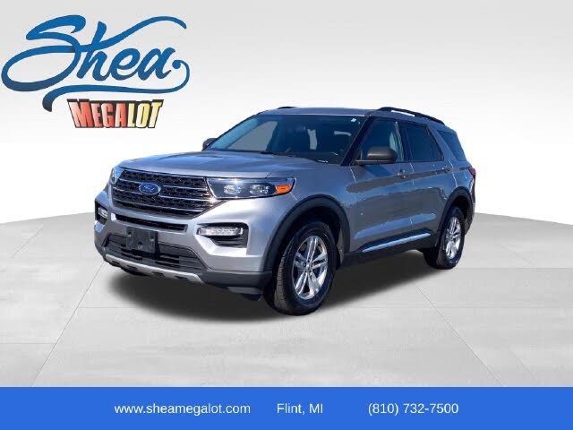 Iconic Silver Metallic 2023 Ford Explorer SUV / Crossover All-Wheel Drive Automatic