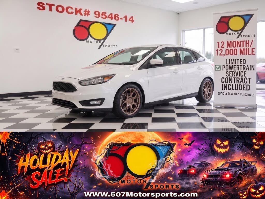White 2017 Ford Focus Sedan Front-Wheel Drive Automatic