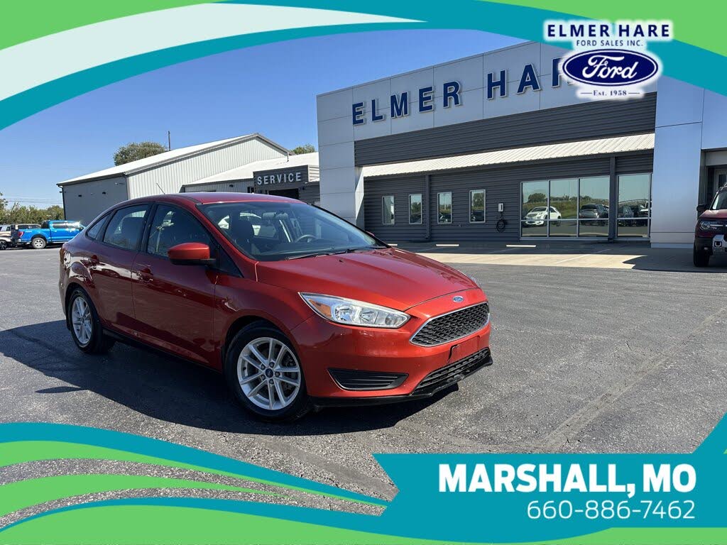 Red 2018 Ford Focus Sedan Front-Wheel Drive Automatic