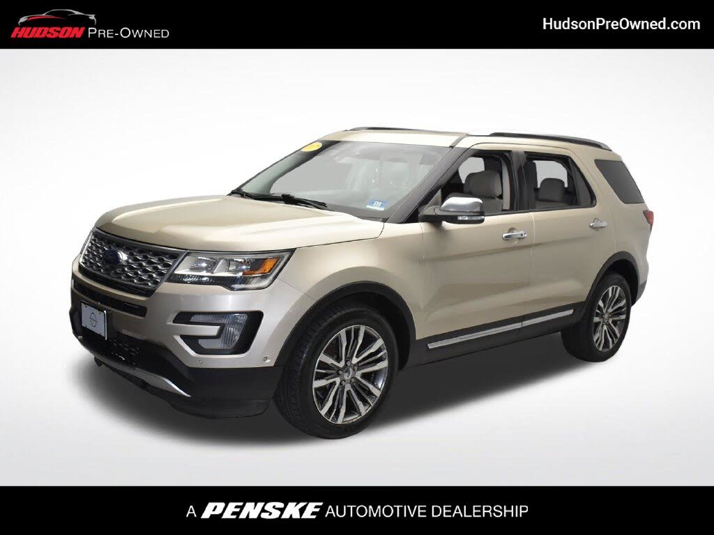 White Platinum Clearcoat Metallic 2017 Ford Explorer SUV / Crossover All-Wheel Drive 6-Speed Automatic