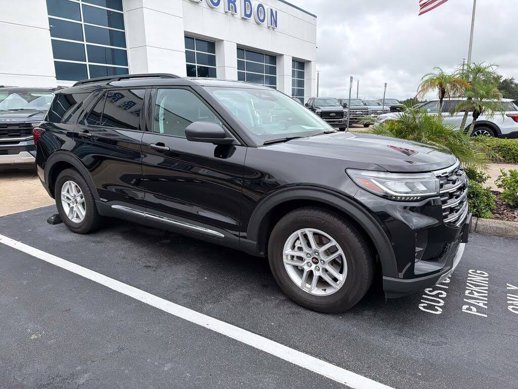 Agate Black Metallic 2025 Ford Explorer SUV / Crossover Rear-Wheel Drive Automatic