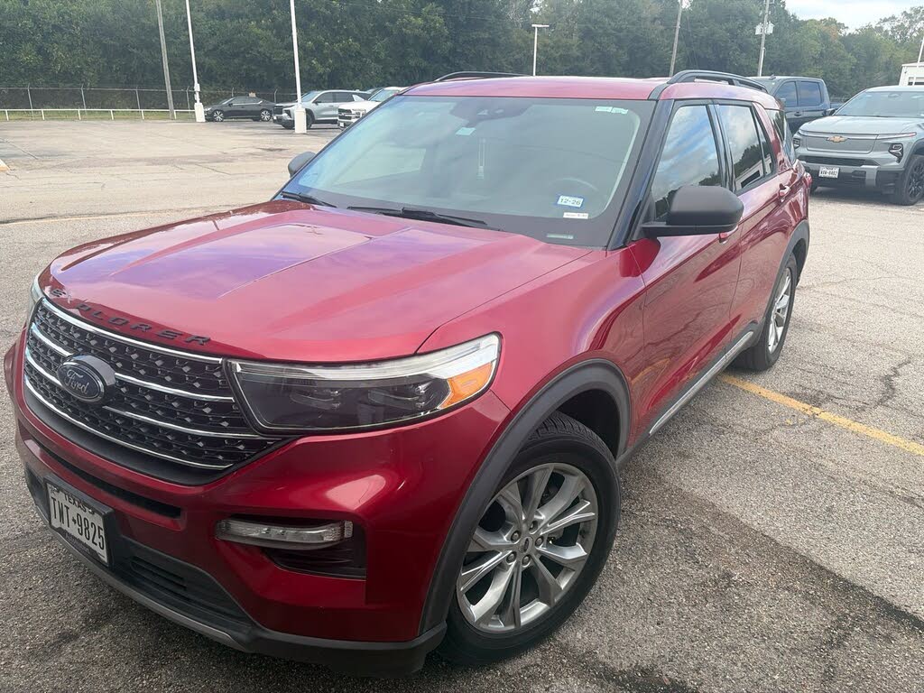 Red Metallic 2021 Ford Explorer SUV / Crossover Rear-Wheel Drive Automatic