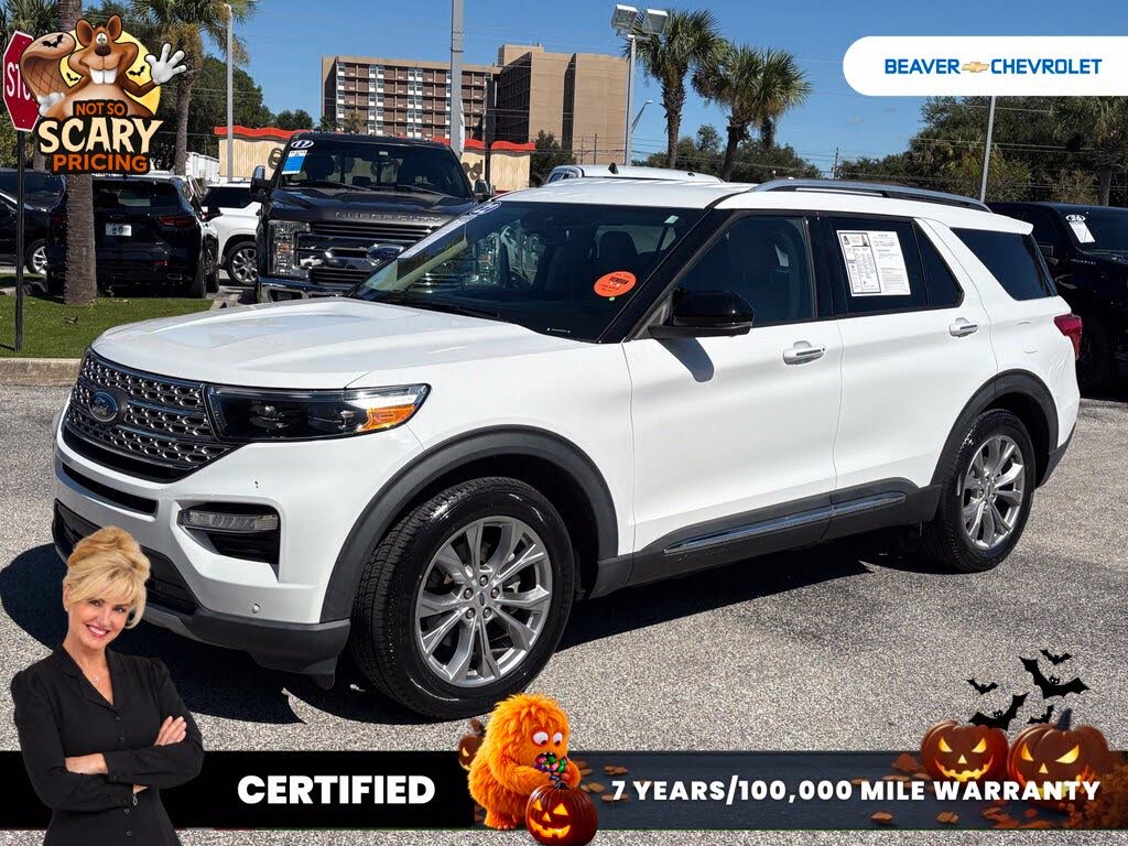 Oxford White 2022 Ford Explorer SUV / Crossover Rear-Wheel Drive Automatic