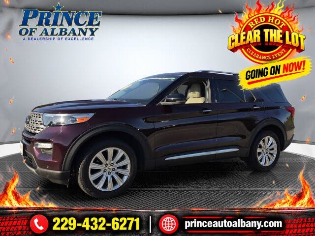 Red Metallic 2023 Ford Explorer SUV / Crossover Rear-Wheel Drive Automatic
