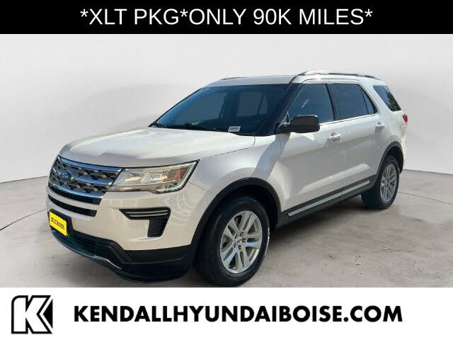 White Platinum Clearcoat Metallic 2018 Ford Explorer SUV / Crossover All-Wheel Drive 6-Speed Automatic