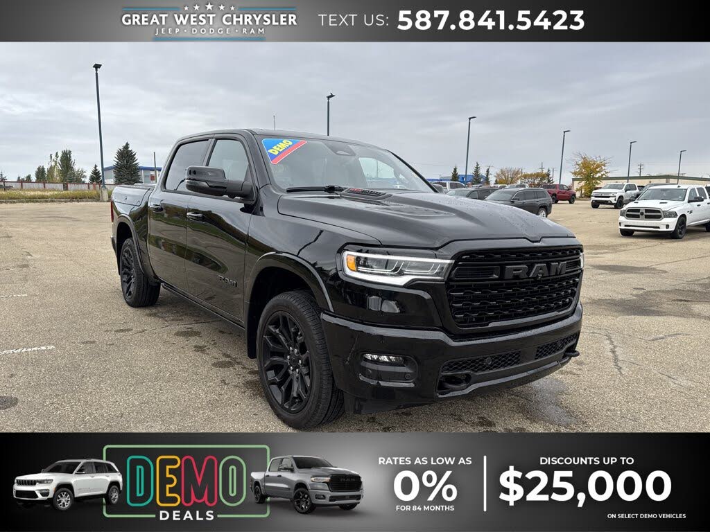 Black 2026 RAM 1500 Pickup Truck Four-Wheel Drive Automatic