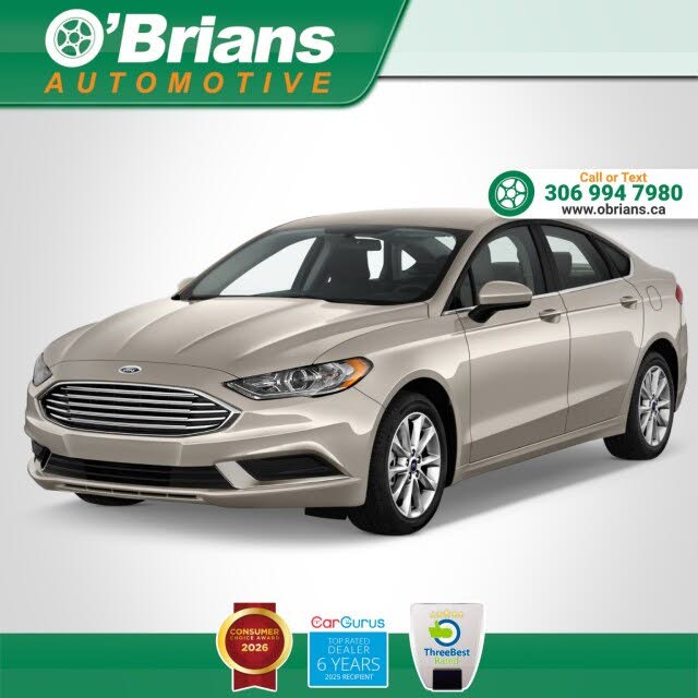 White Gold Metallic 2017 Ford Fusion Sedan Front-Wheel Drive Automatic