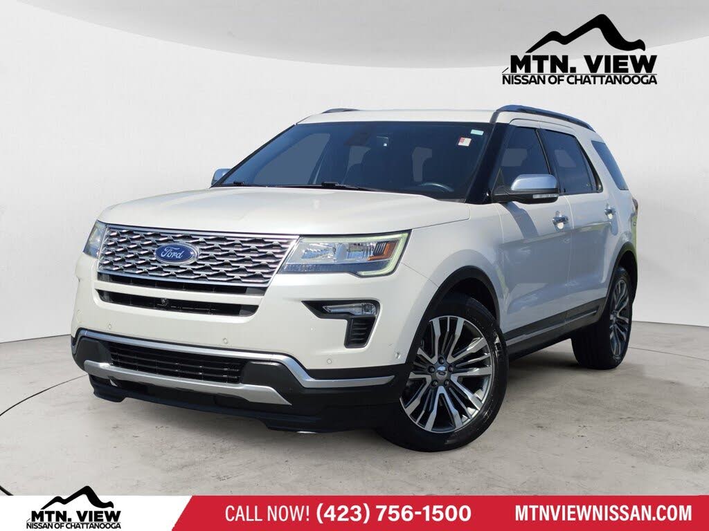 White 2019 Ford Explorer SUV / Crossover All-Wheel Drive Automatic