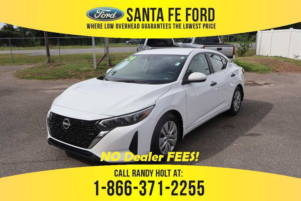White 2024 Nissan Sentra Sedan Front-Wheel Drive Continuously Variable Transmission