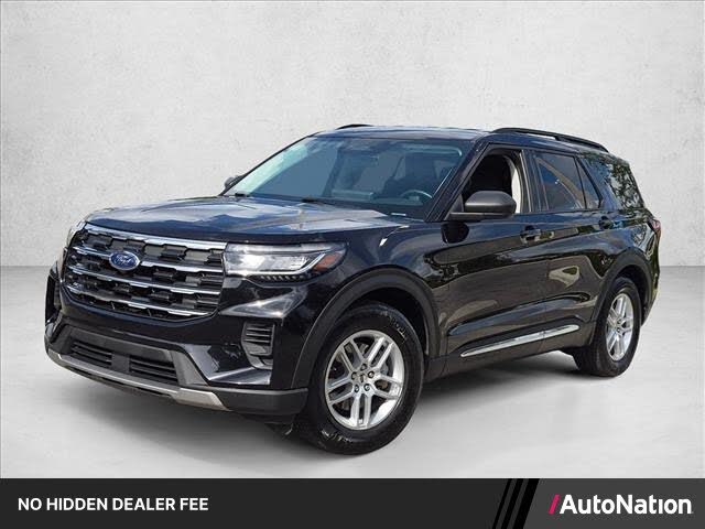 Agate Black Metallic 2025 Ford Explorer SUV / Crossover Rear-Wheel Drive Automatic