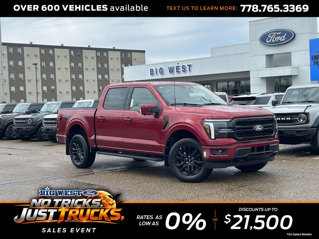 Red 2026 Ford F-150 Pickup Truck Four-Wheel Drive Automatic