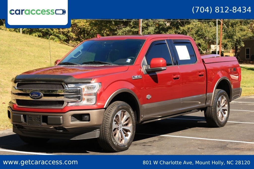 Red 2018 Ford F-150 Pickup Truck Four-Wheel Drive Automatic