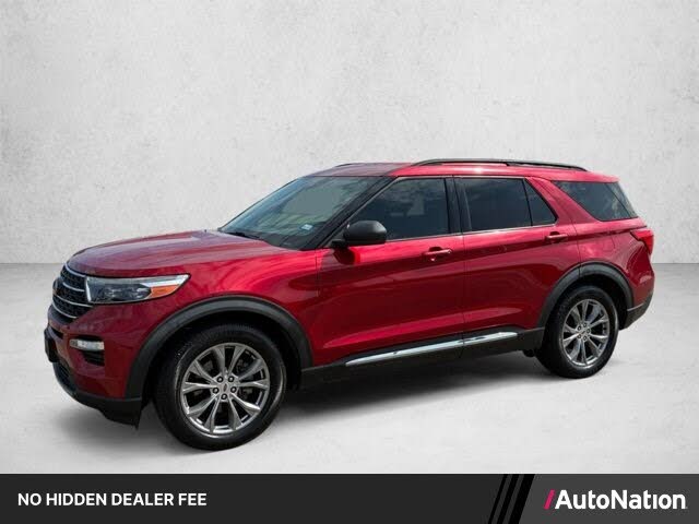 Rapid Red Metallic Tinted Clearcoat 2021 Ford Explorer SUV / Crossover Rear-Wheel Drive Automatic