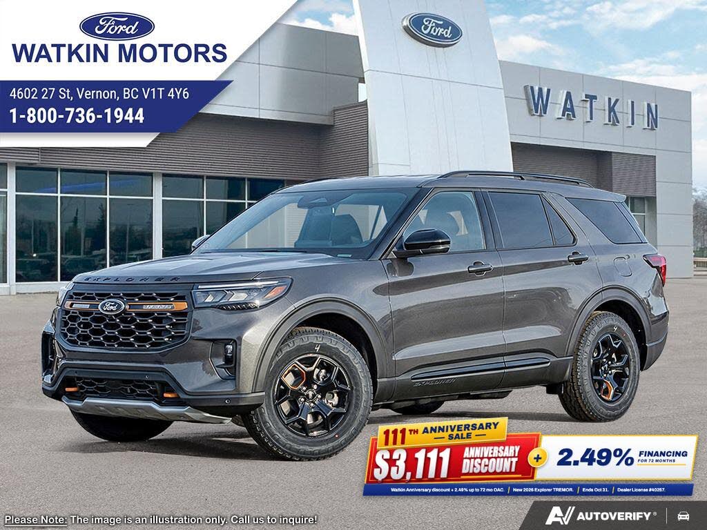 Gray (Carbonized Grey Metallic) 2026 Ford Explorer SUV / Crossover All-Wheel Drive Automatic