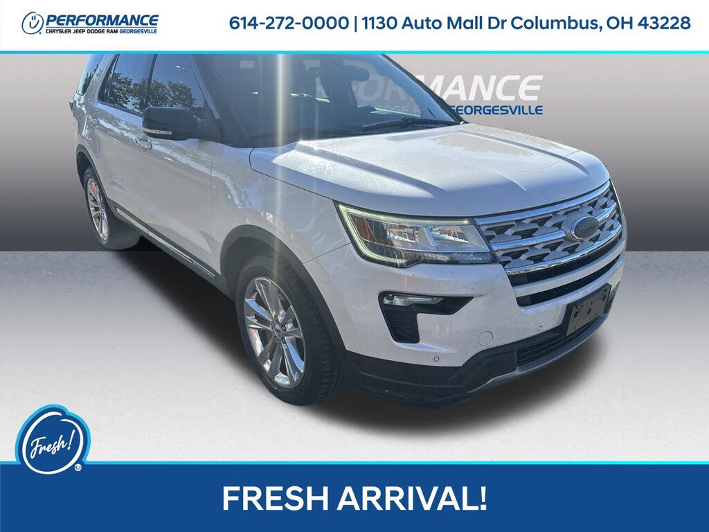 White Platinum 2018 Ford Explorer SUV / Crossover All-Wheel Drive 6-Speed Automatic