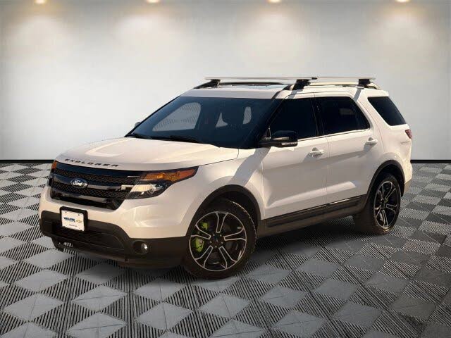 White Platinum Clearcoat Metallic 2015 Ford Explorer SUV / Crossover All-Wheel Drive 6-Speed Automatic