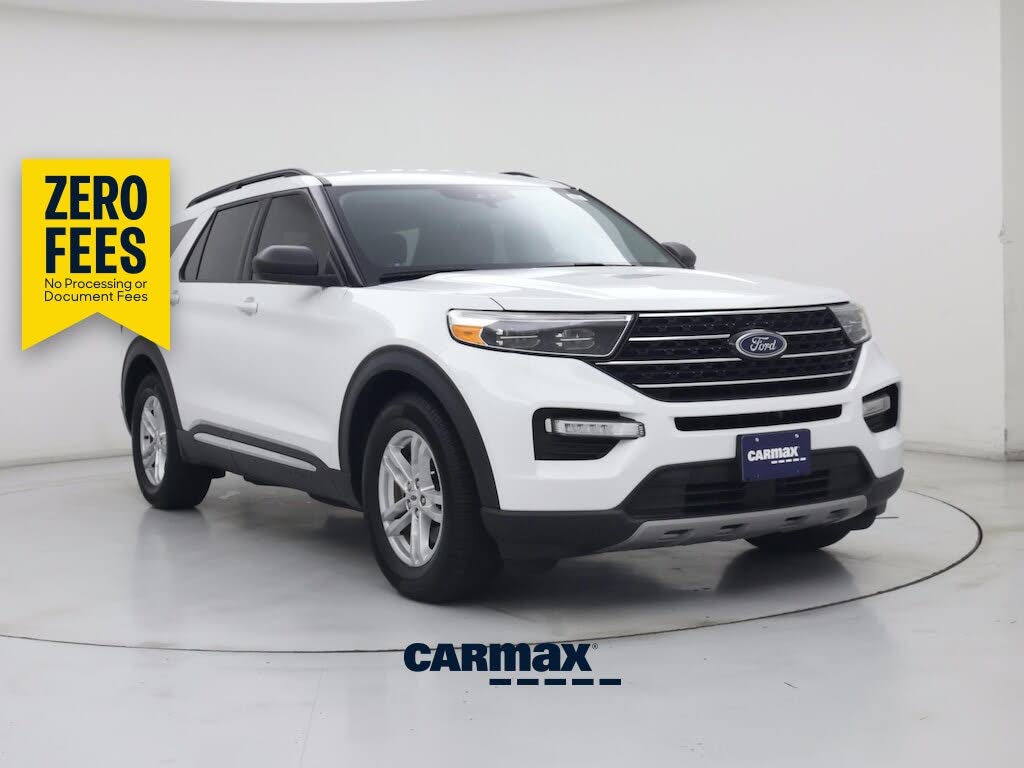 White 2021 Ford Explorer SUV / Crossover Rear-Wheel Drive Automatic