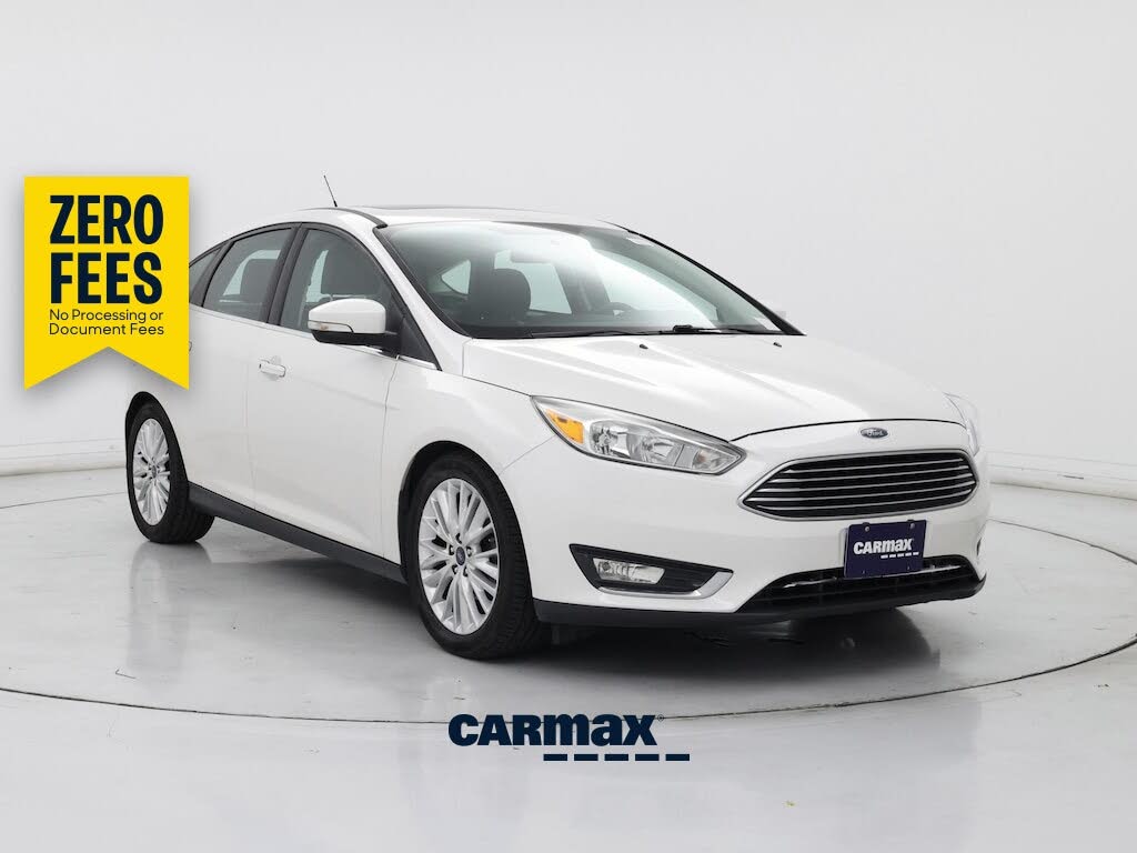 White 2015 Ford Focus Hatchback Front-Wheel Drive Automatic