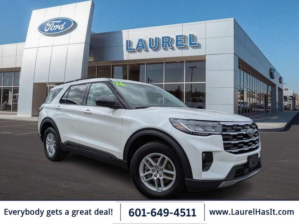 Star White Metallic Tri-Coat 2026 Ford Explorer SUV / Crossover Rear-Wheel Drive Automatic
