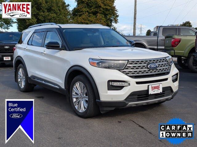 Star White Metallic Tri-Coat 2020 Ford Explorer SUV / Crossover All-Wheel Drive Automatic