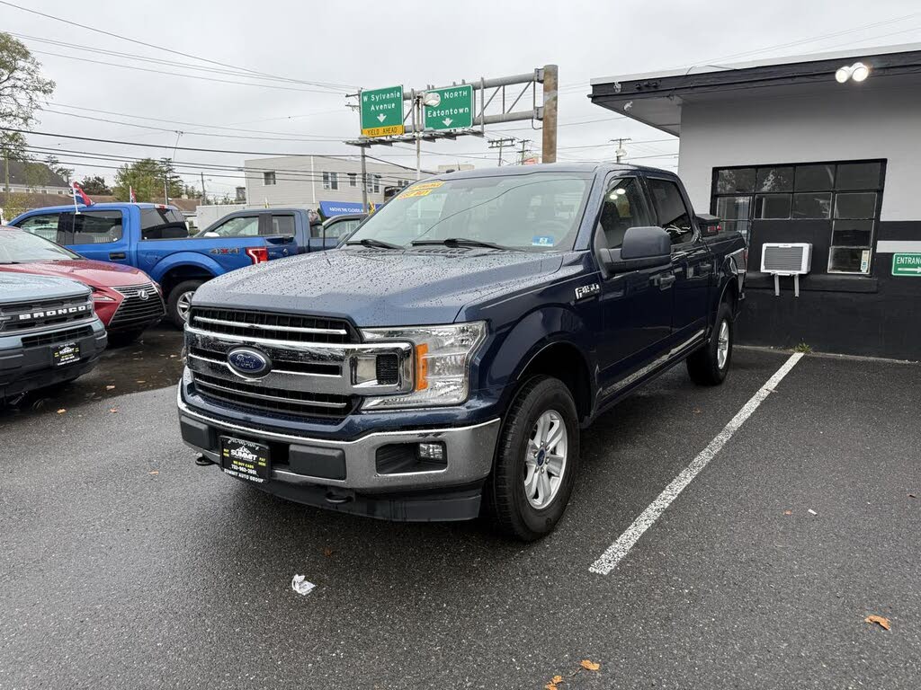 Blue 2018 Ford F-150 Pickup Truck Four-Wheel Drive Automatic