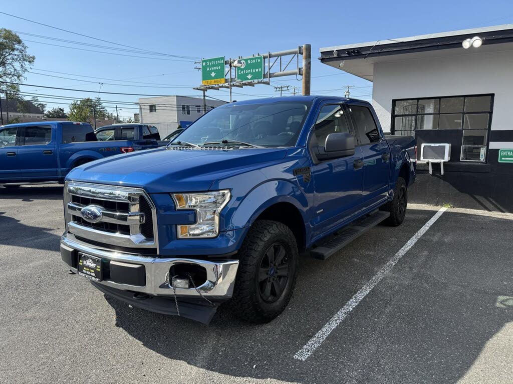 Blue 2017 Ford F-150 Pickup Truck Four-Wheel Drive Automatic
