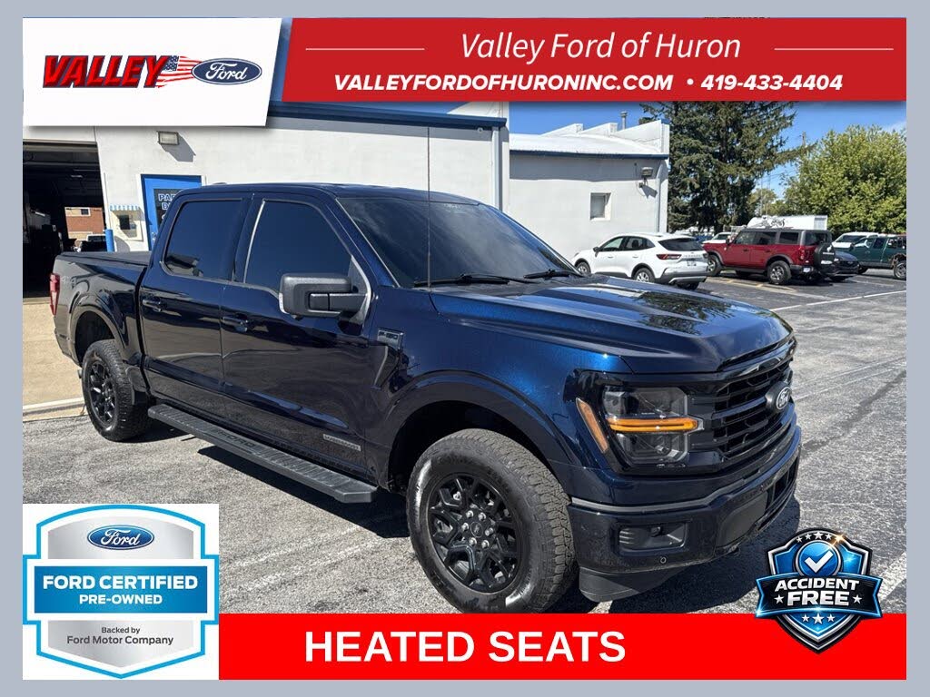 Blue Metallic 2024 Ford F-150 Pickup Truck Four-Wheel Drive Automatic