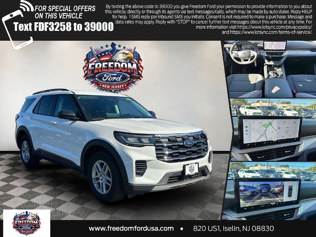 White Metallic 2026 Ford Explorer SUV / Crossover All-Wheel Drive Automatic