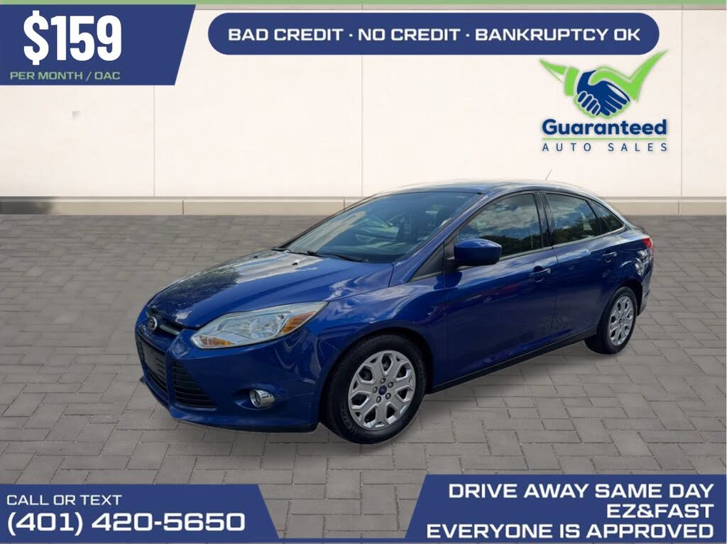 Blue 2012 Ford Focus Sedan Front-Wheel Drive Automatic