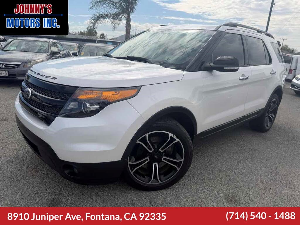 White Platinum Metallic Tri-Coat 2014 Ford Explorer SUV / Crossover All-Wheel Drive Automatic