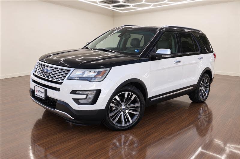 White Platinum Metallic Tri-Coat 2016 Ford Explorer SUV / Crossover All-Wheel Drive Automatic