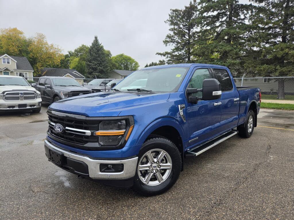 Blue 2024 Ford F-150 Pickup Truck Four-Wheel Drive Automatic