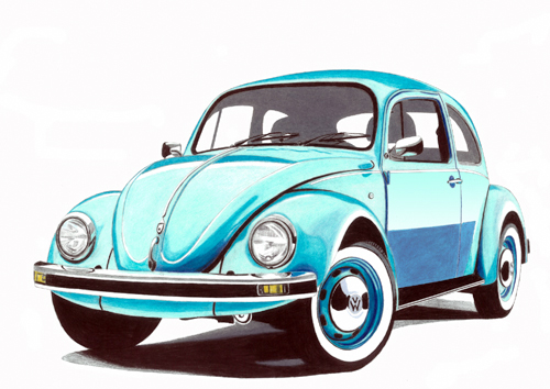 VW Beetle vector