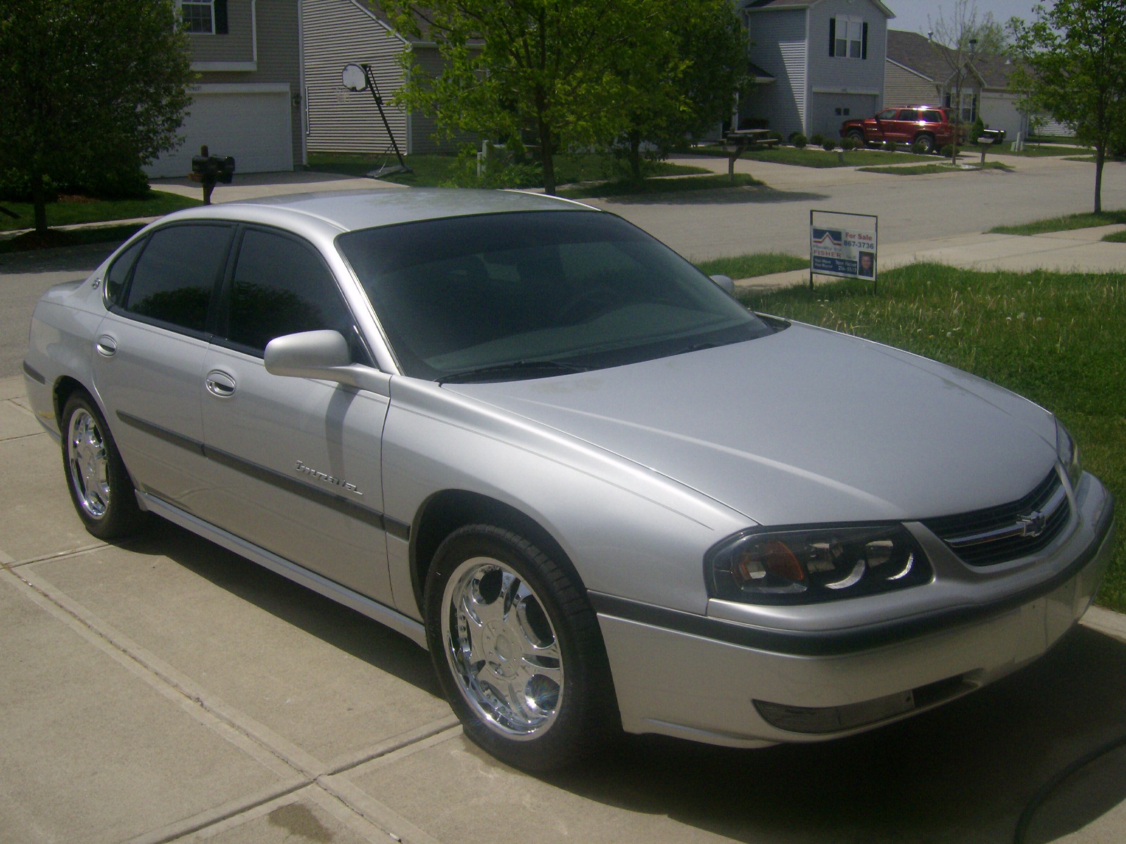 See the mustang? He hit the car with the bumper hanging off. The car ...
