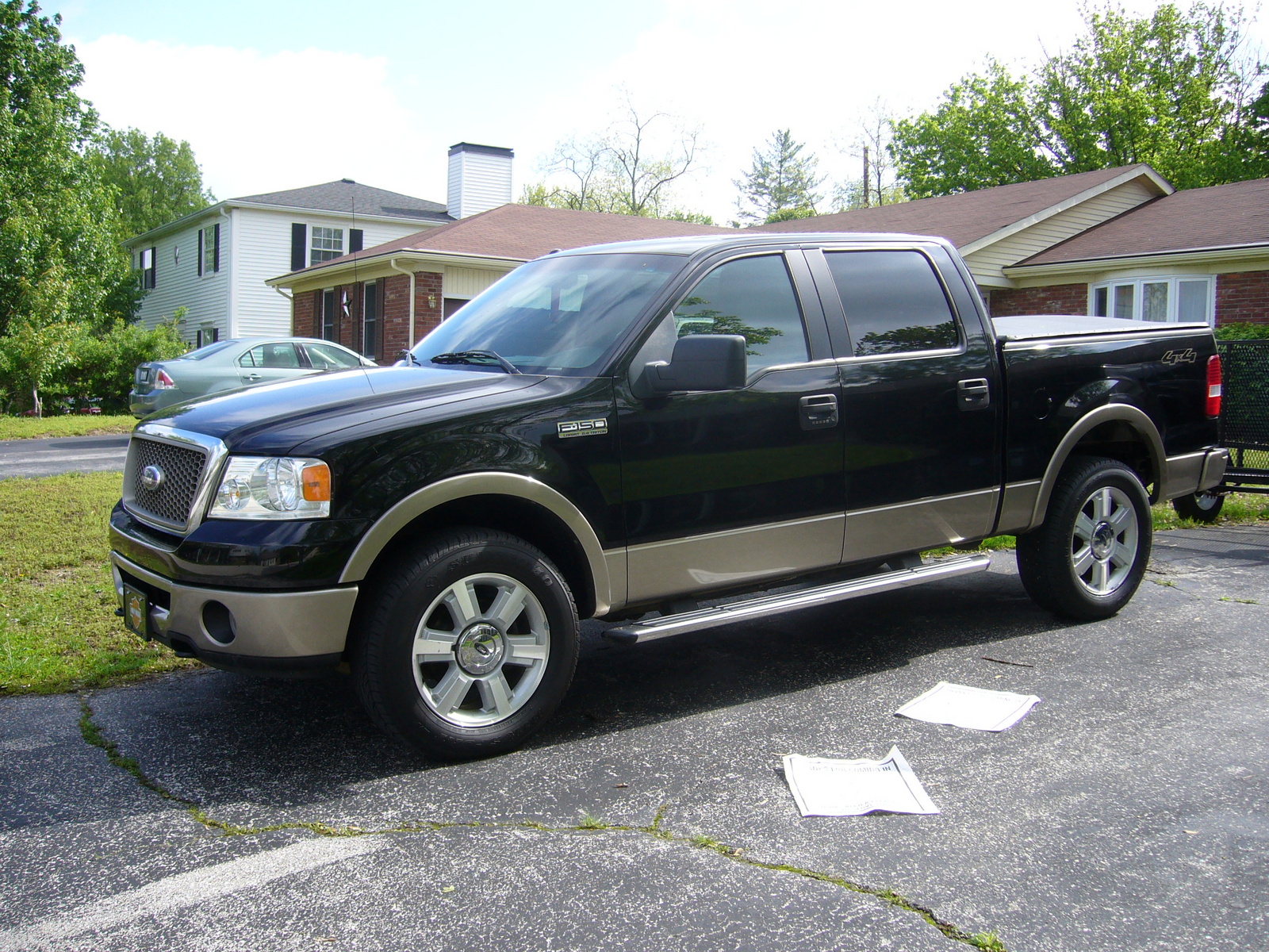 2006 Ford f 150 lariat black #5