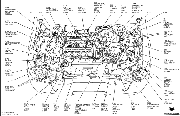 Diagram of 97 ford escort engine #9