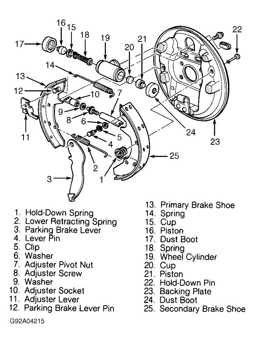 Drum brakes ford taurus 2004