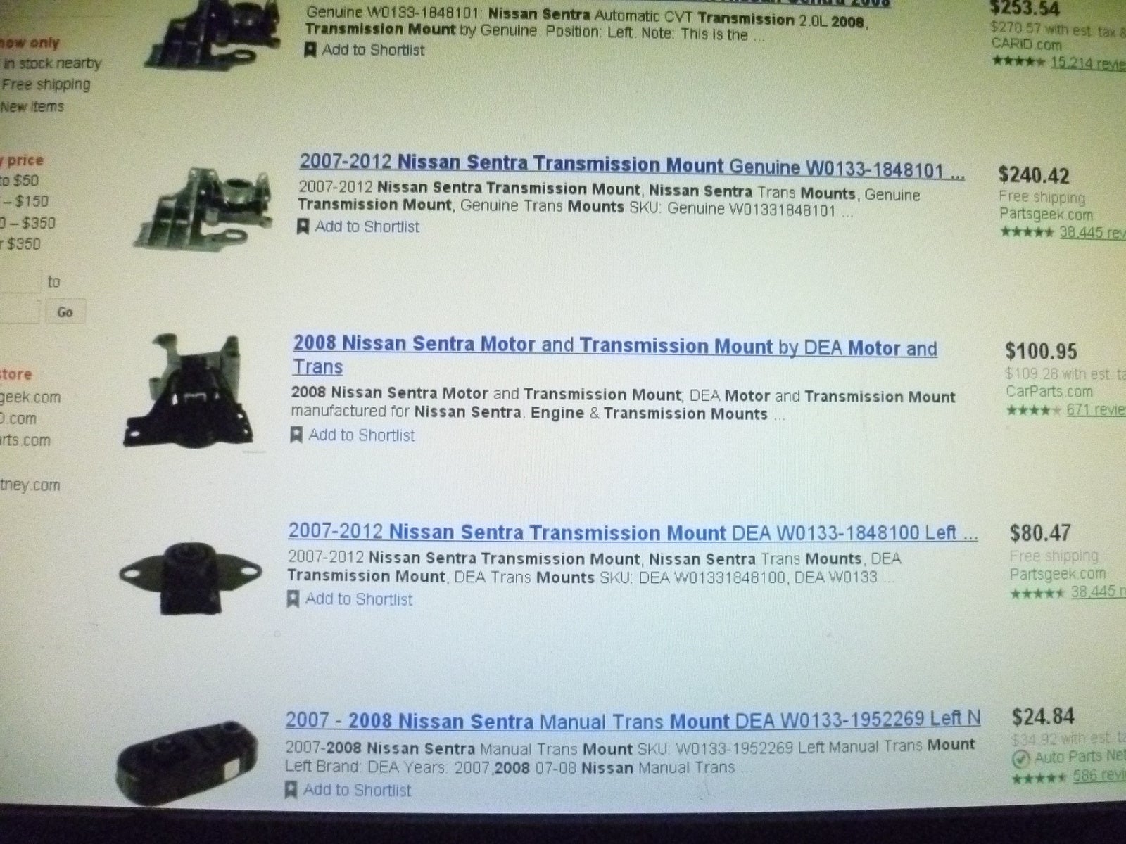 2008 nissan quest transmission mount