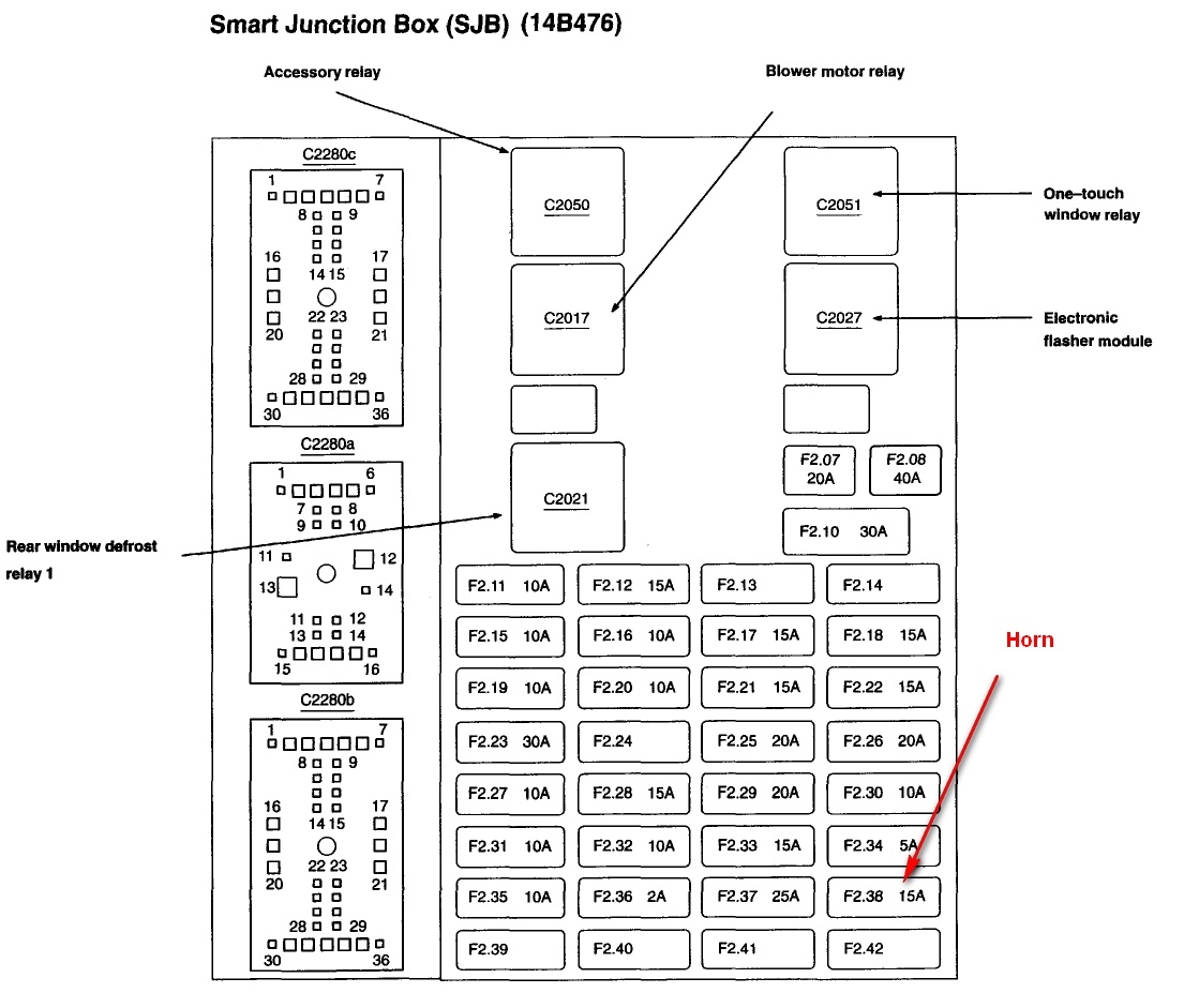 2007 Mustang Horn Fuse Diagram Wiring Diagram