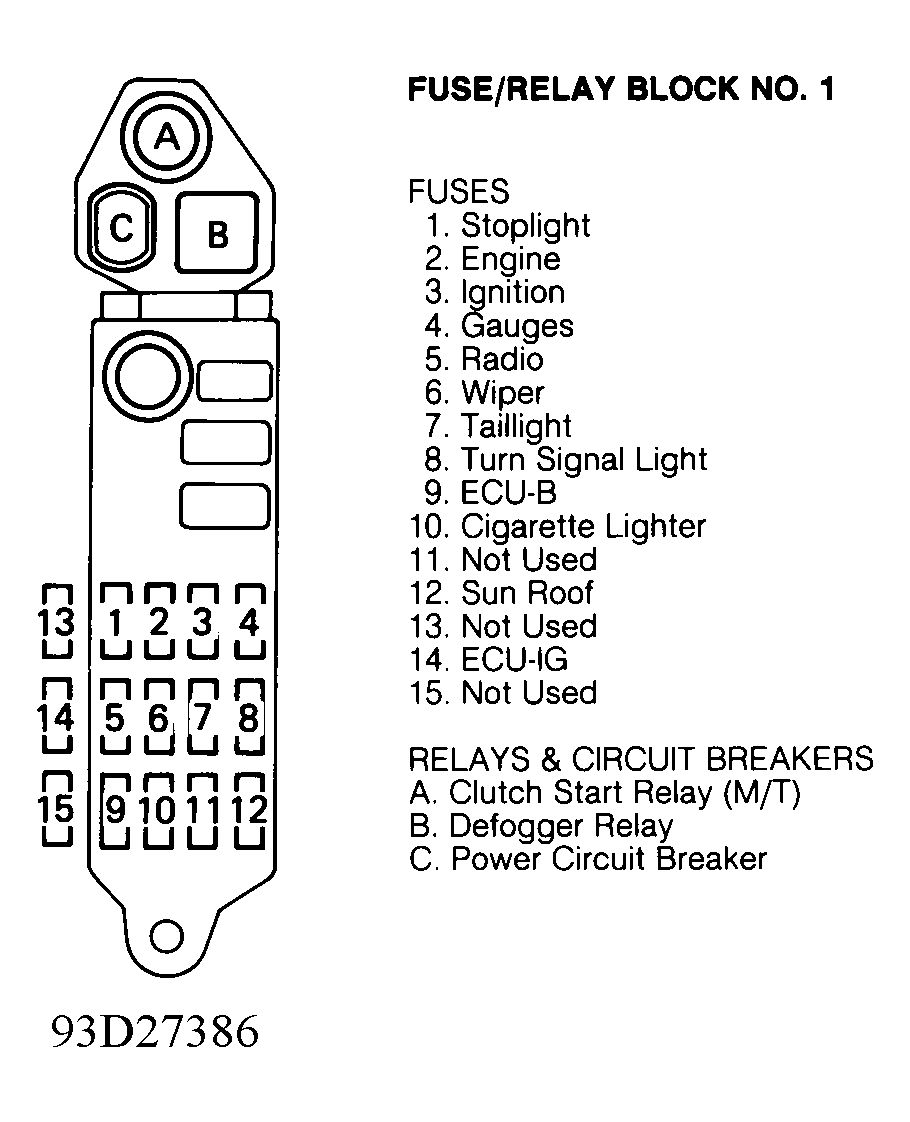 2003 Corolla Radio Fuse Diagram