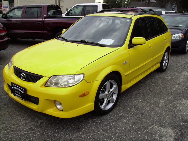 2002 mazda protege hatchback yellow