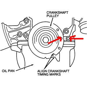 98 Ford contour timing belt marks #8