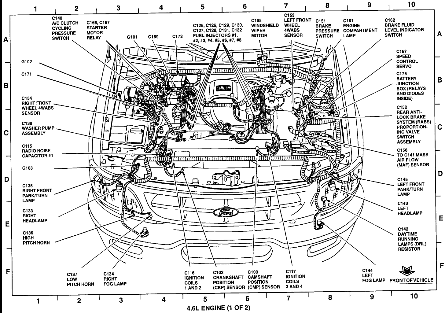 2010 toyota tundra starter location