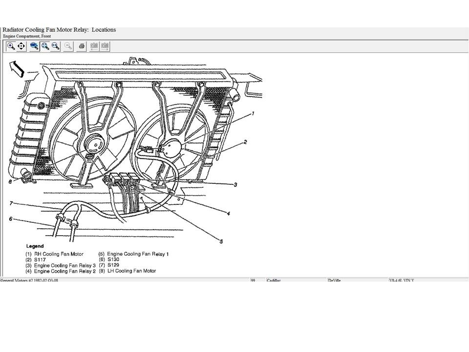 Cadillac DeVille Questions - My cooling fans arent coming ... 1998 lincoln town car radiator fan wiring diagram 