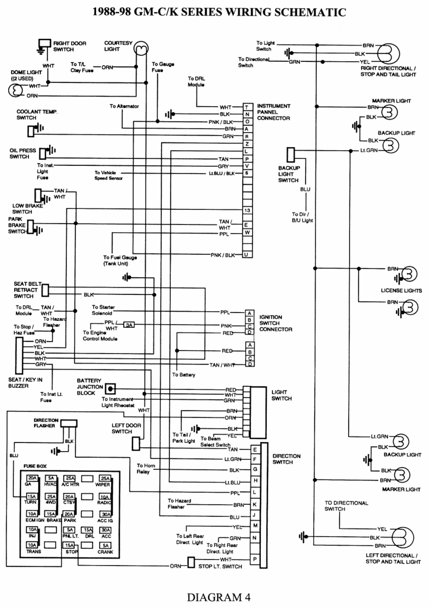 92 Chevy 2500 4x4 Tail Light Wiring Diagram - Wiring Diagram Networks