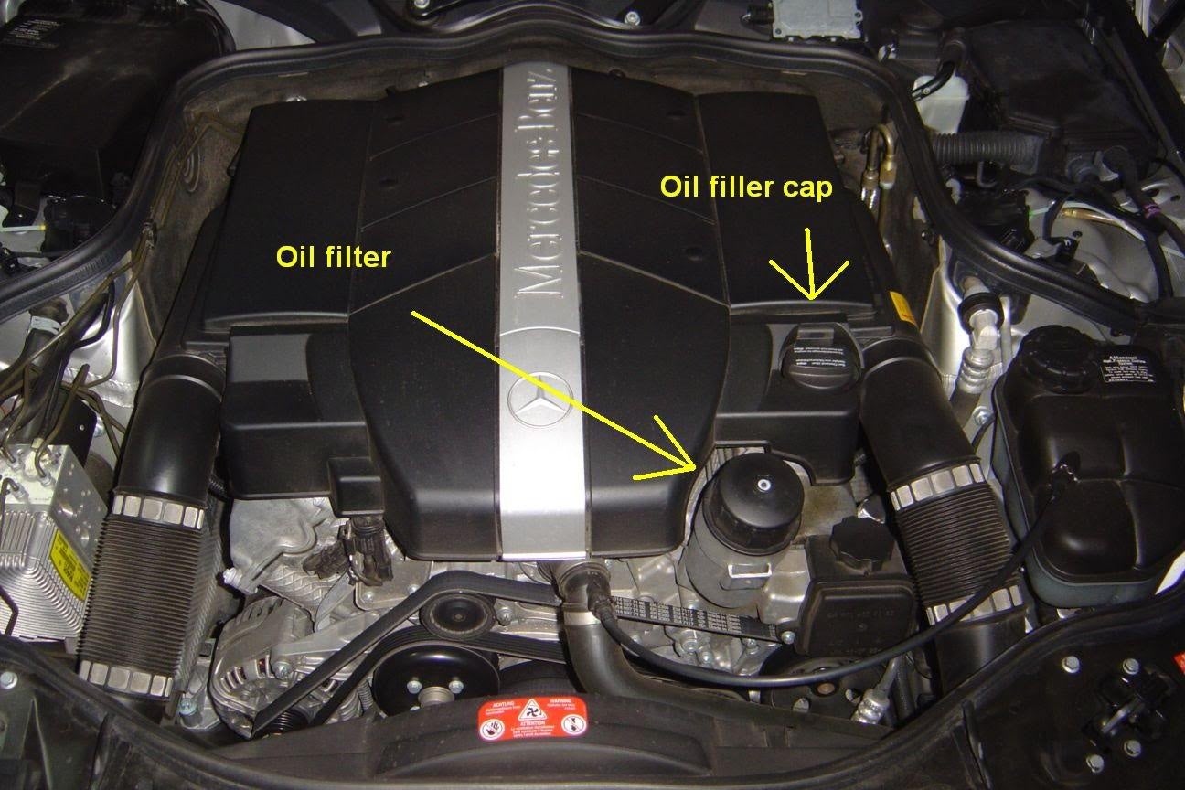 Как проверить масло в двигателе мерседес