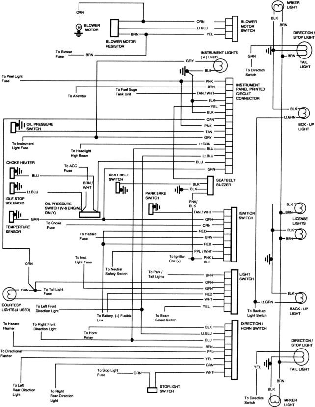 1986 chevy 350 engine diagram