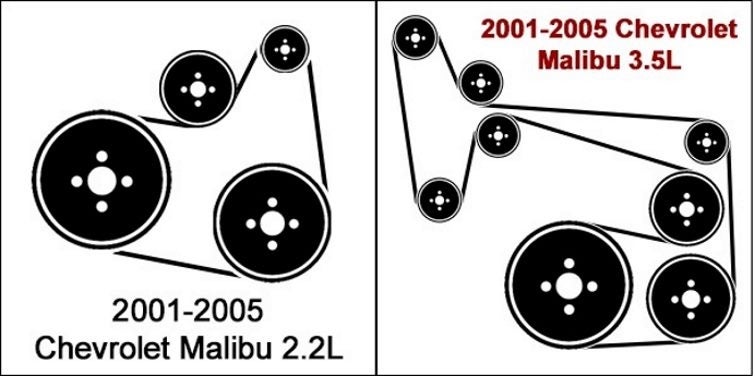 ANSWERED: serpentine belt diagram for  2004 Chevy Malibu (Chevrolet  Malibu) 